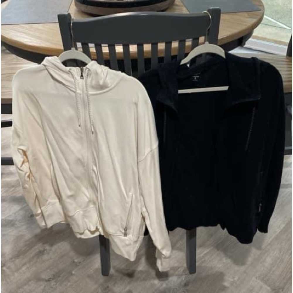 Ivory and black Old Navy hoodies